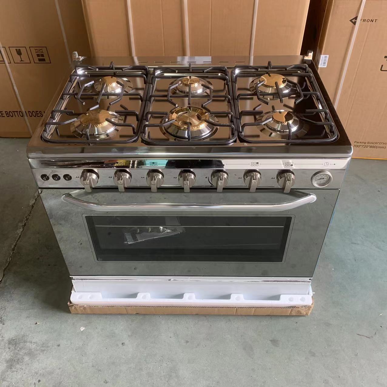 Commercial Kitchen Broiler - 6 Stove Fire Oven 220V Freestanding