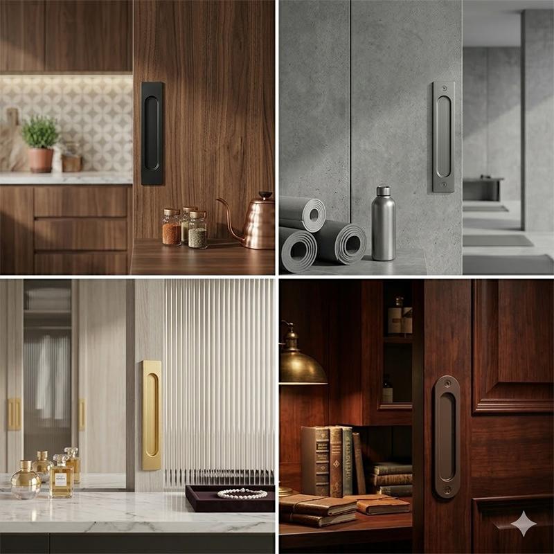 Commercial Kitchen Swing Door - ** Punch Free Sliding Door Handle