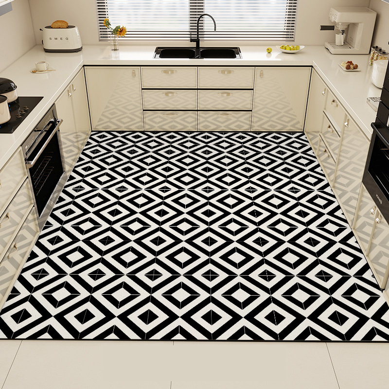 Commercial Kitchen Mats Anti Fatigue - Black Kitchen Rug Pvc Waterproof Large