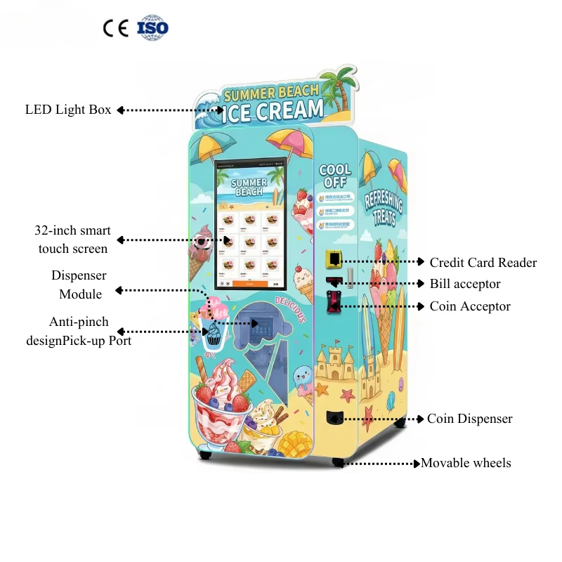 Ice Cream Vending Machine Auto - Soft Serve Ice Cream Machine 评论和价格