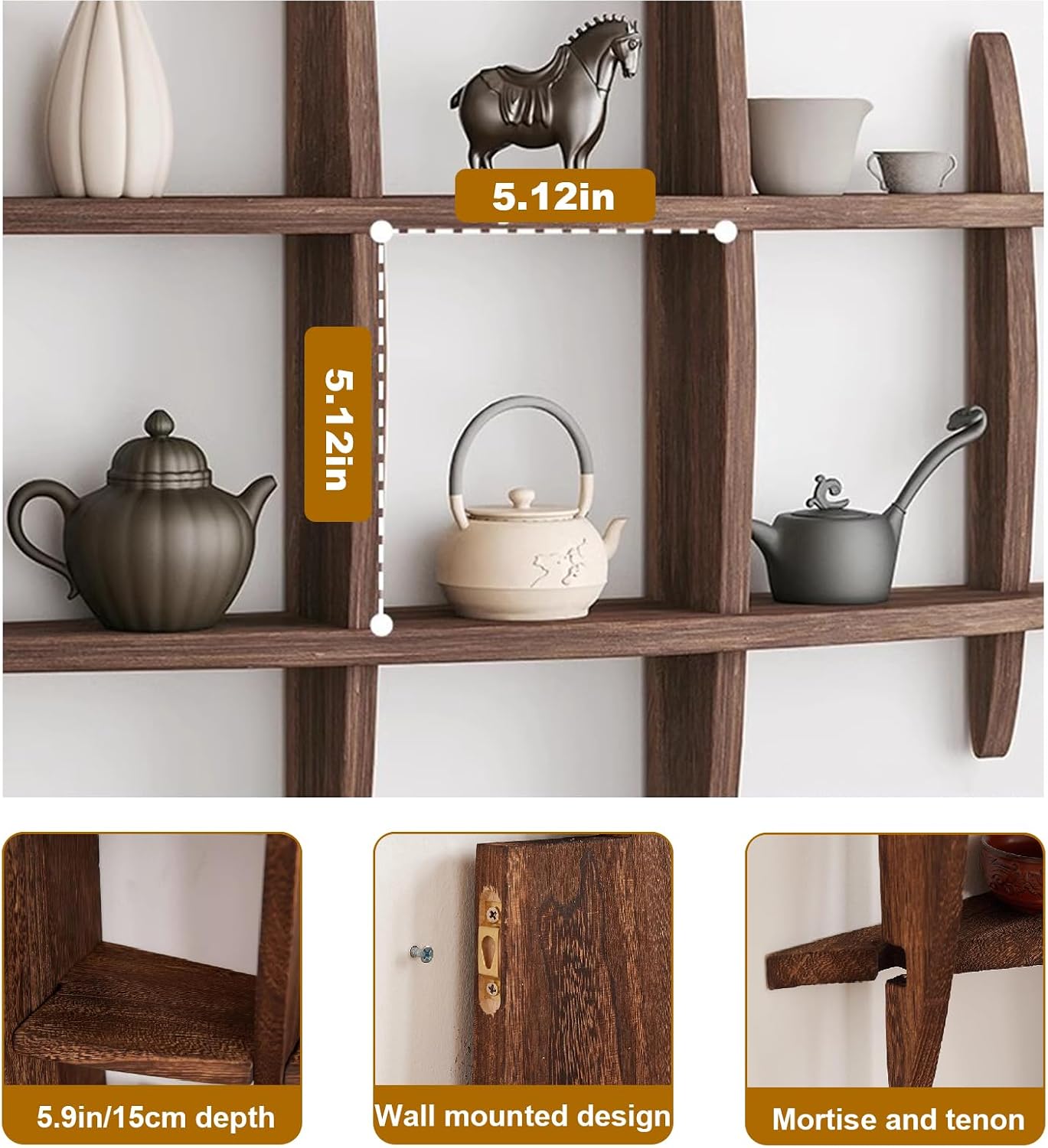 Solid Wood Chinese Tea Cup Hol - Commercial Kitchen Walls 评论和价格