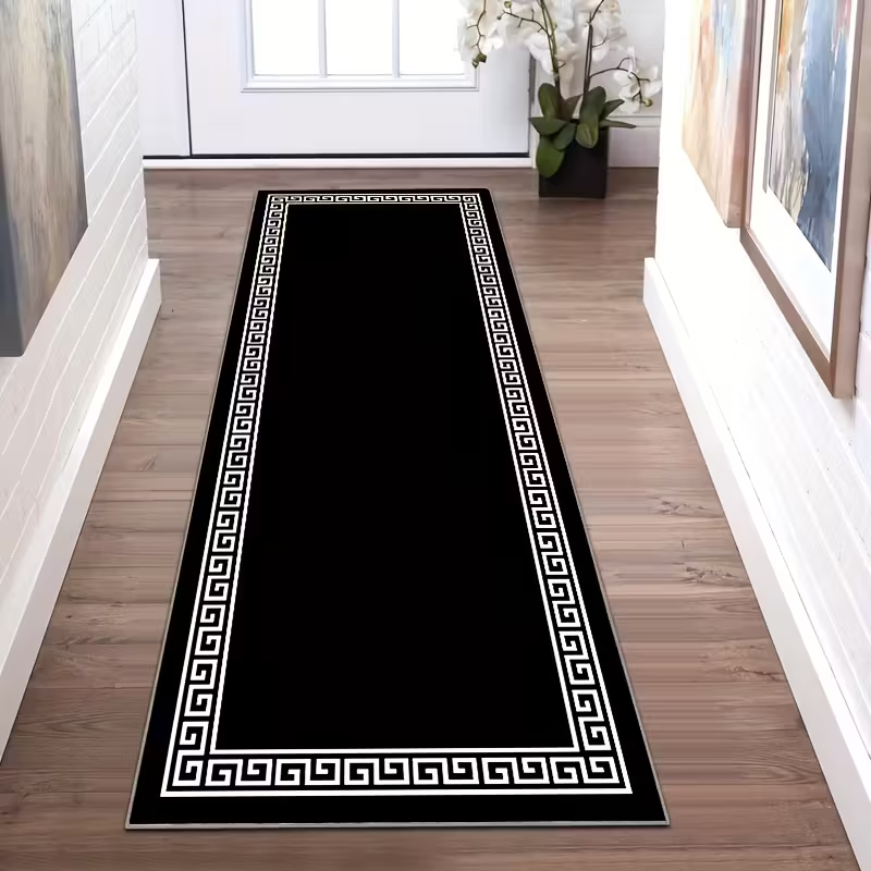 Black White Greek Key Border R - Commercial Kitchen Mats Anti Fatigue 评论和价格