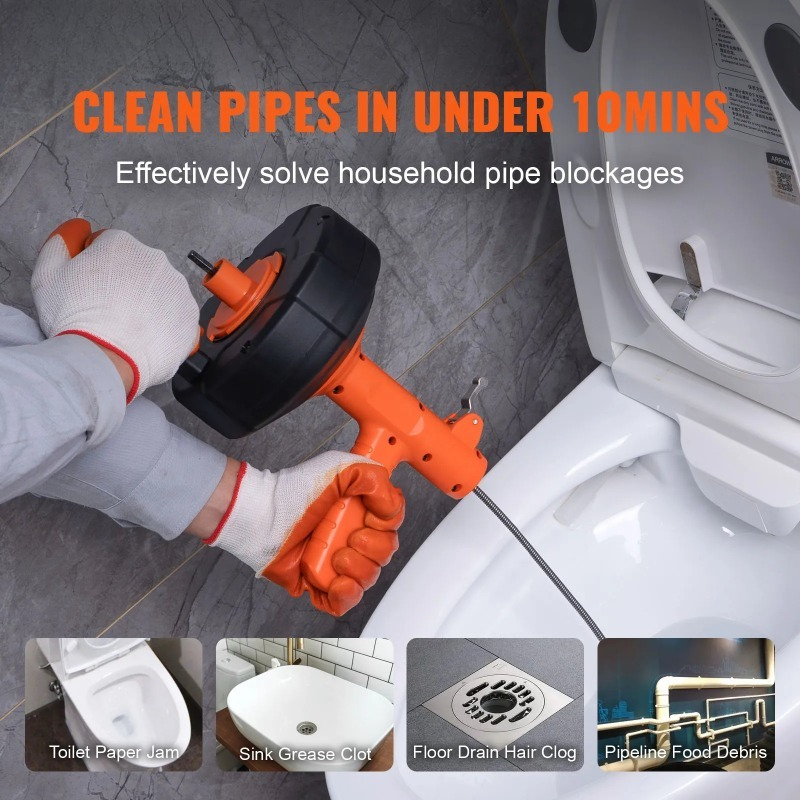 Drain Cleaner Machine 25FT Aut - Kitchen Cleaner Commercial 评论和价格