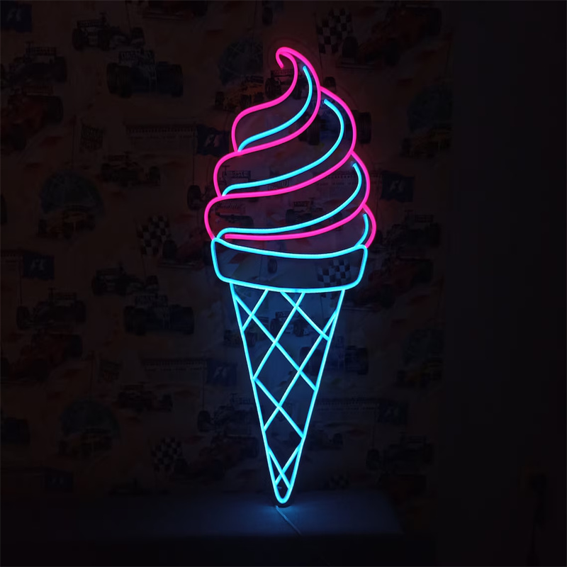 Ice Cream LED Neon Light | Wal - Commercial Kitchen Walls 评论和价格