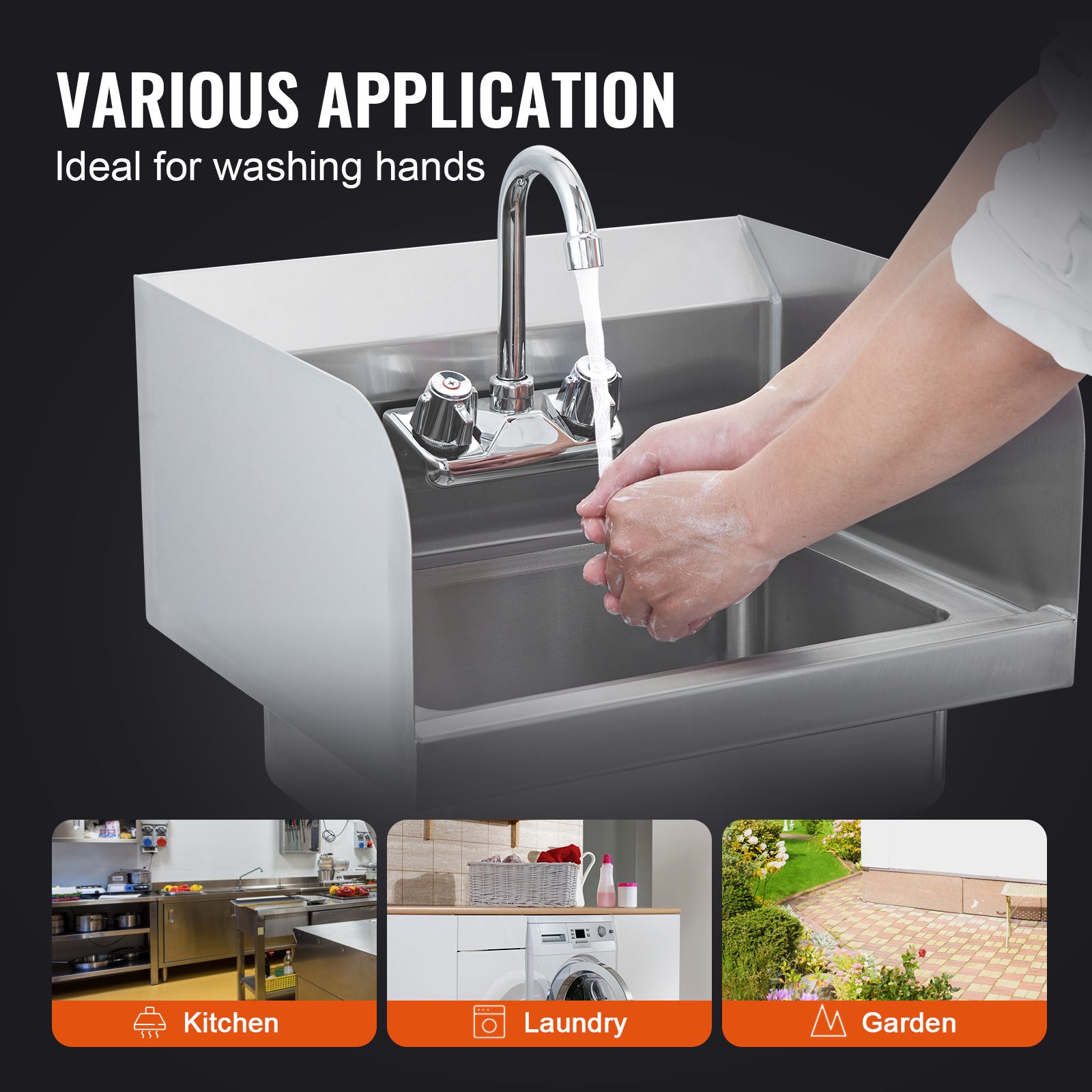 Commercial Hand Sink with Fauc - Commercial Kitchen Walls 评论和价格