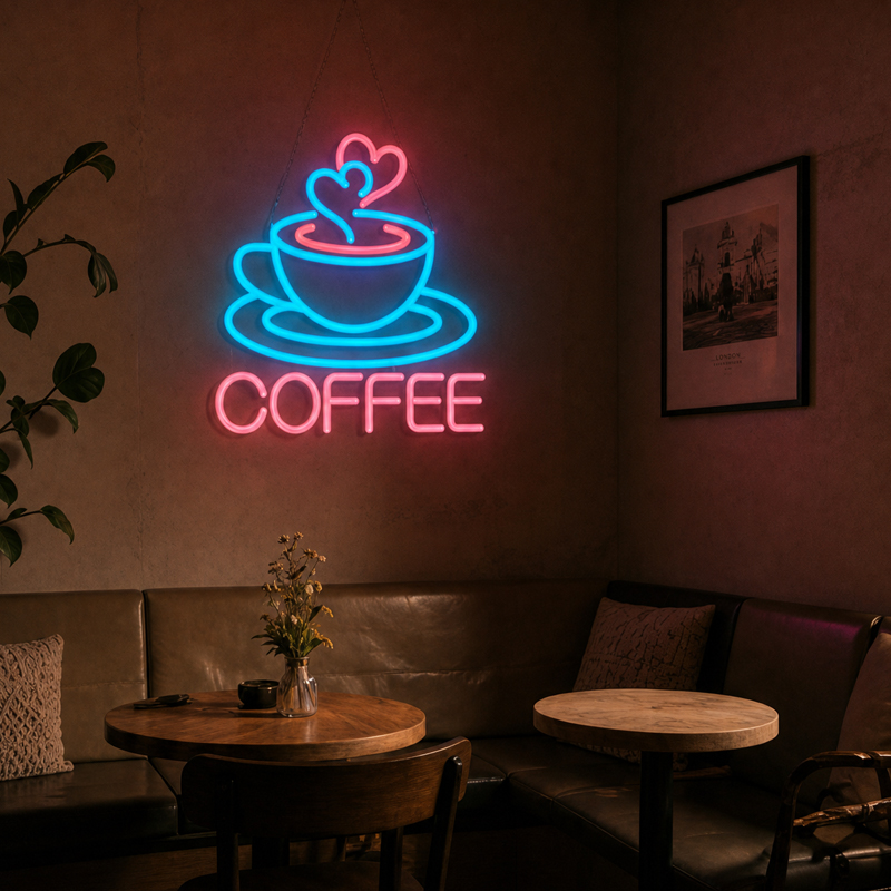 Coffee Neon Sign LED Neon Ligh - Commercial Kitchen Walls 评论和价格